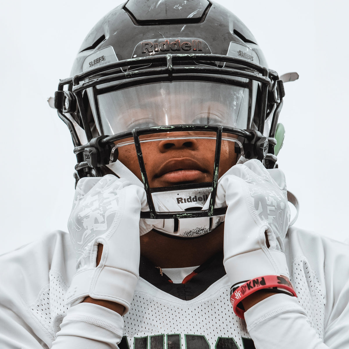 White Sticky Football Receiver Gloves