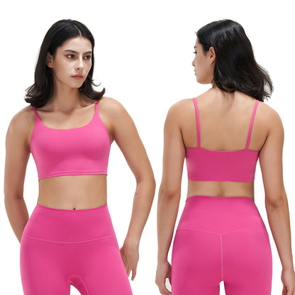 Women's Strap Sport Bra — Hot Pink