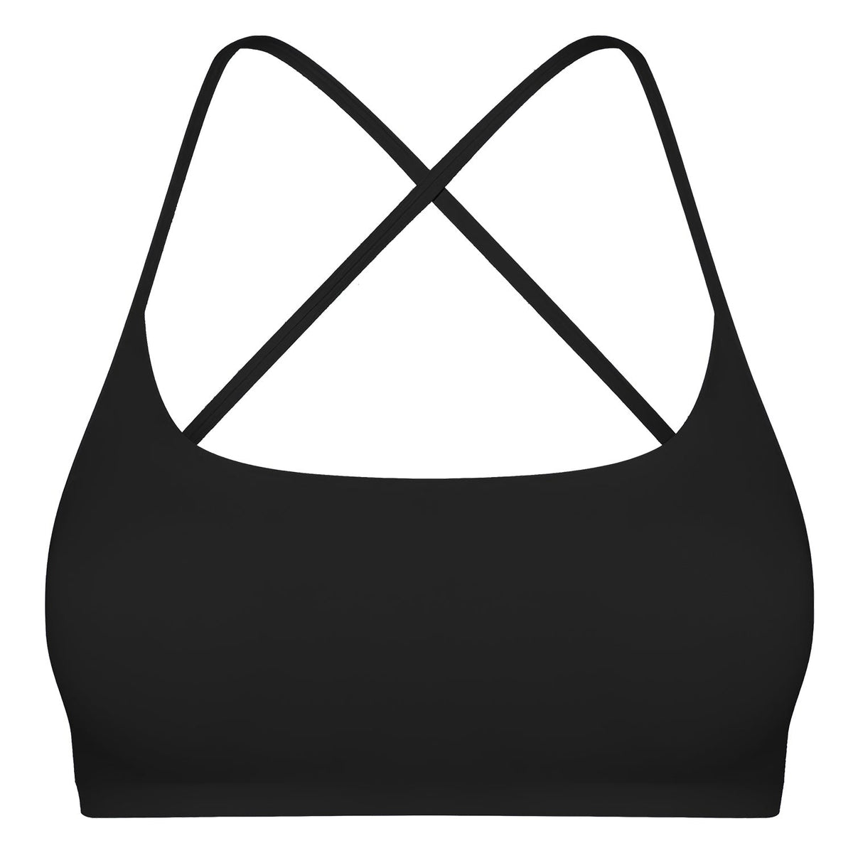 Women's Cross-Back Sport Bra — Black