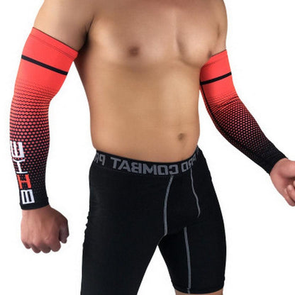 1Pair Cool Men Cycling Running UV Sun Protection Arm Cover Protective Arm Sleeve Bike Sport Arm Warmers Arm Sleeves Hand Sleeves For Biking Cycling Golf Outdoor Sports Outdoor Arm Sleeves Arm Cover For Men