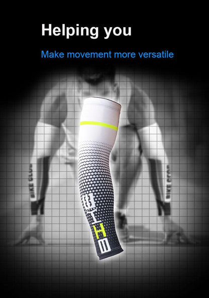 1Pair Cool Men Cycling Running UV Sun Protection Arm Cover Protective Arm Sleeve Bike Sport Arm Warmers Arm Sleeves Hand Sleeves For Biking Cycling Golf Outdoor Sports Outdoor Arm Sleeves Arm Cover For Men