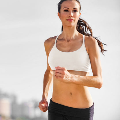 Women's Strap Sport Bra — Cream