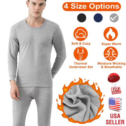 Men's Thermal Underwear Set — Grey