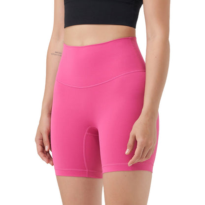 Women's High Waist Biker Shorts — Hot Pink