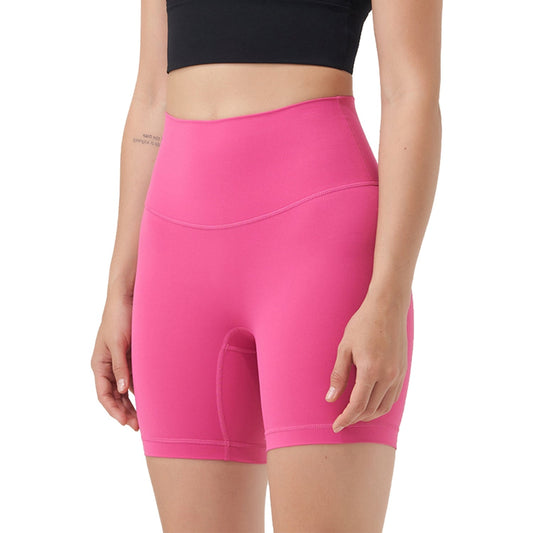 Women's High Waist Biker Shorts — Hot Pink
