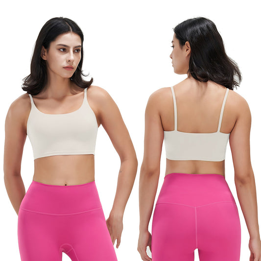Women's Strap Sport Bra — Cream