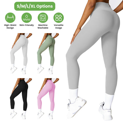 Women's High Waist Workout Leggings (25" Inseam) — Gray