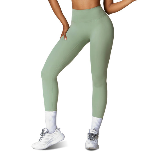 Women's High Waist Workout Leggings (25" Inseam) — Sage Green