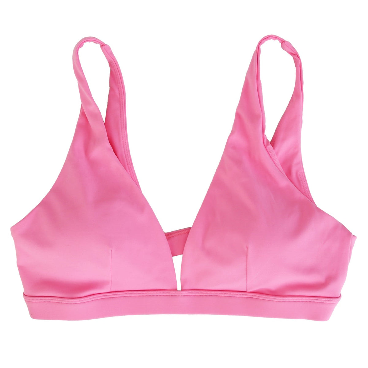 Women's Deep V-Neck Sports Bra — Light Pink