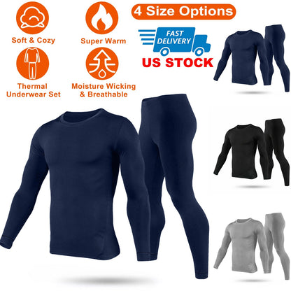 Men's Thermal Underwear Set — Navy