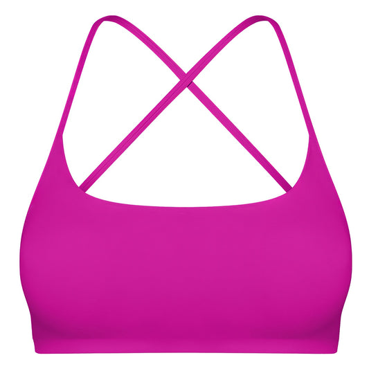 Women's Cross-Back Sport Bra — Hot Pink