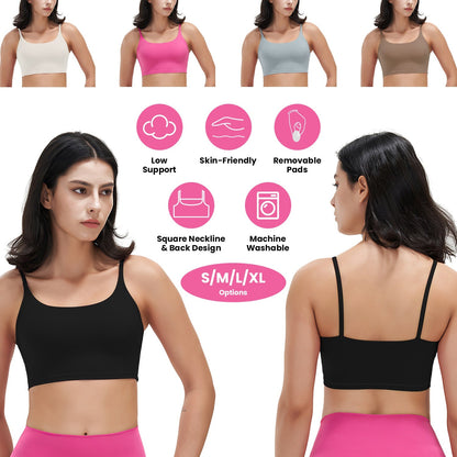 Women's Strap Sport Bra — Black