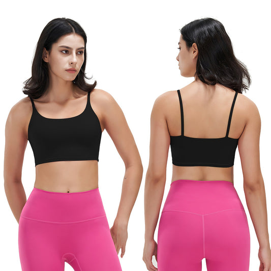 Women's Strap Sport Bra — Black