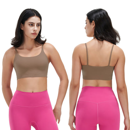 Women's Strap Sport Bra — Taupe
