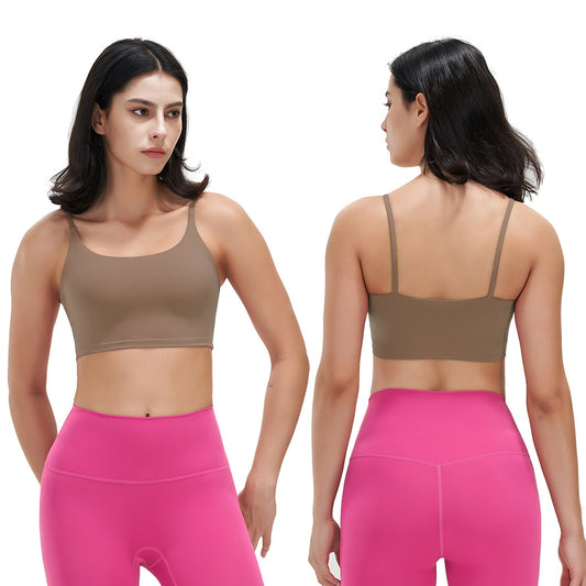 Women's Strap Sport Bra — Taupe