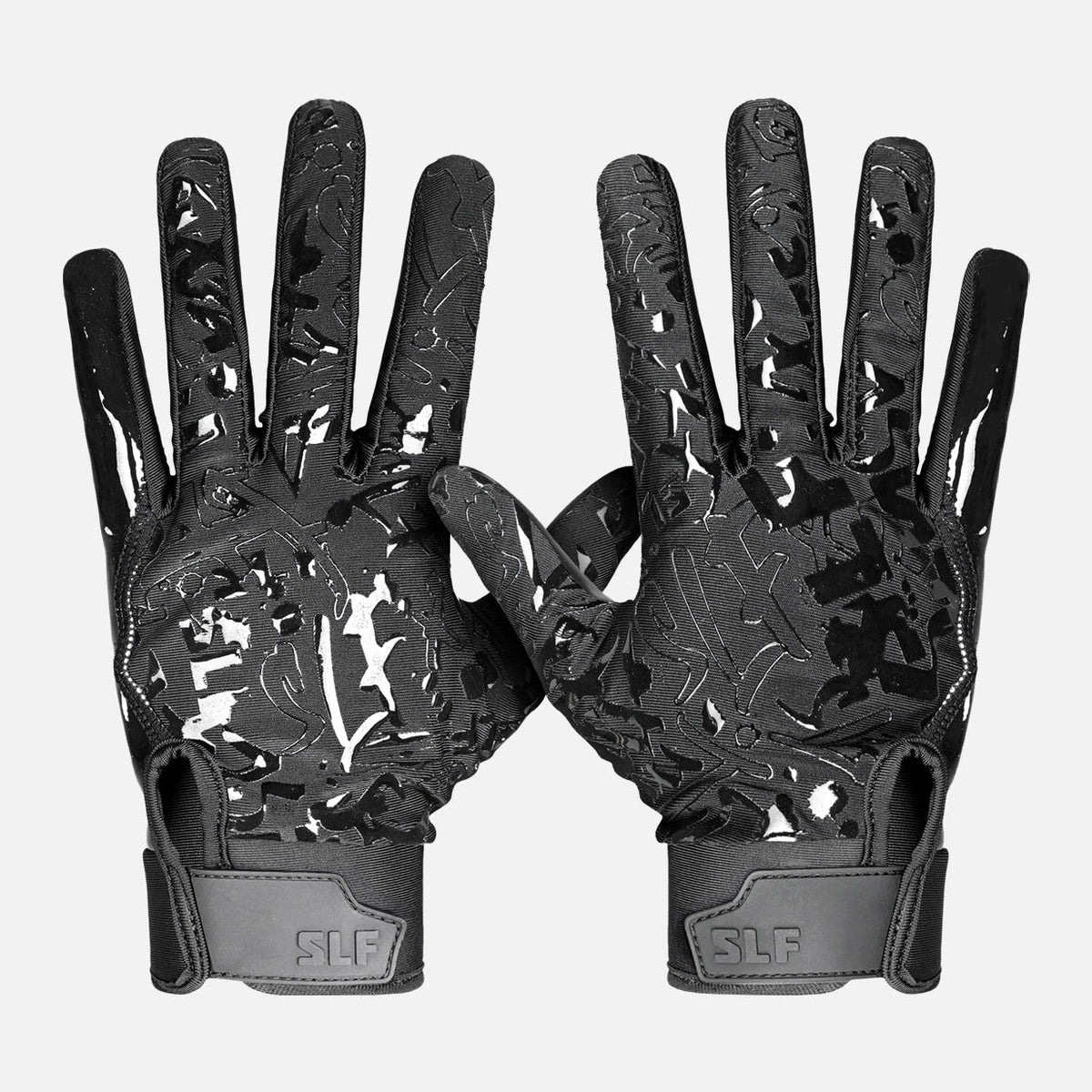 Black Sticky Football Receiver Gloves