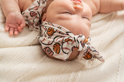 Pink Baseball Bow