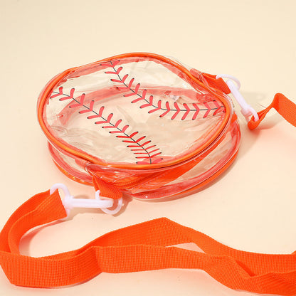 Baseball Transparent Round Crossbody Bag