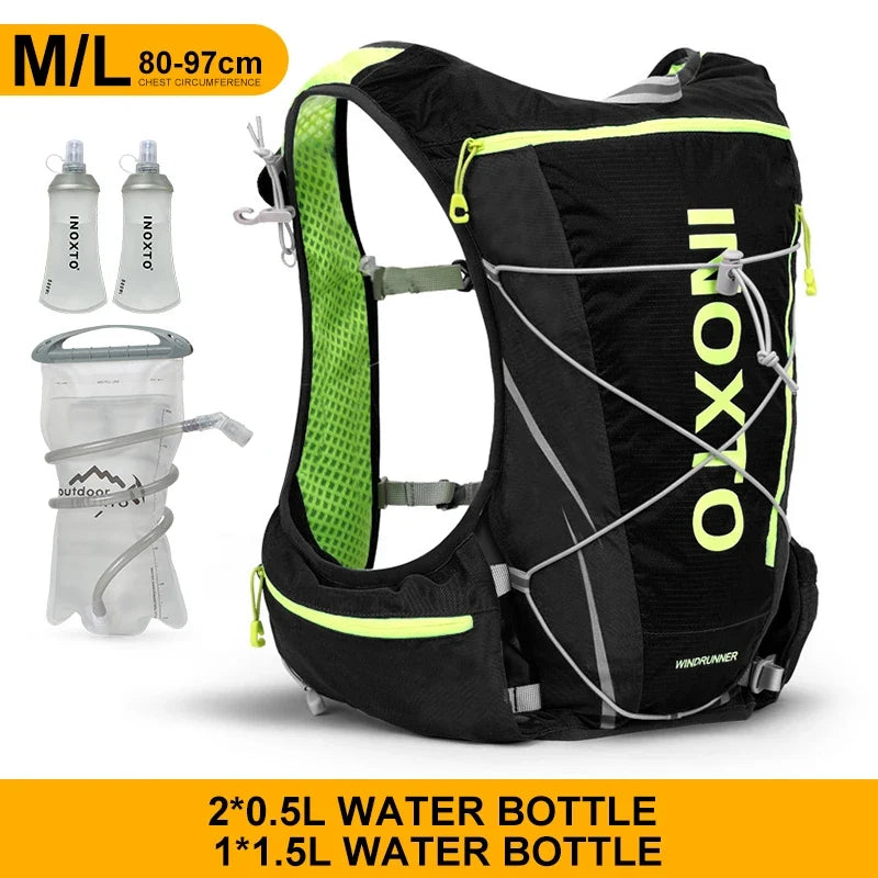 8L Hydration Vest Backpack with 1.5L Water Bag & 500ml Bottle