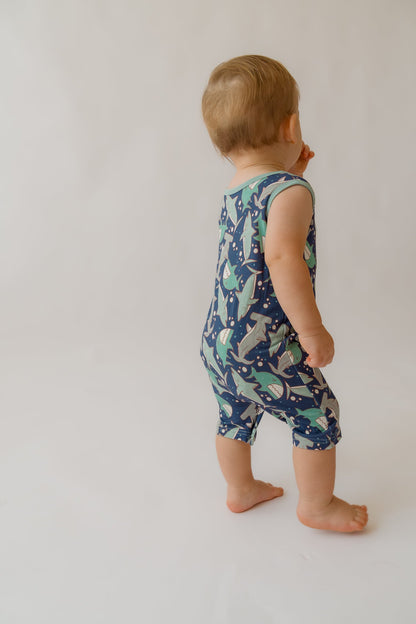 Sharks Shorty Tank Romper