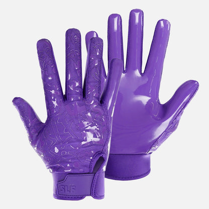 Hue Purple Sticky Football Receiver Gloves