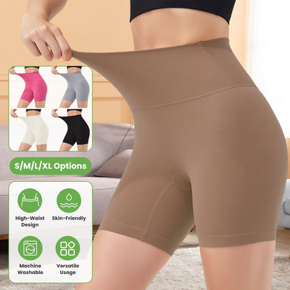 Women's High Waist Biker Shorts — Taupe