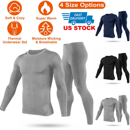 Men's Thermal Underwear Set — Grey