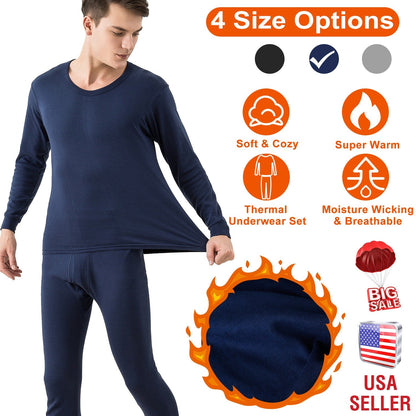 Men's Thermal Underwear Set — Navy