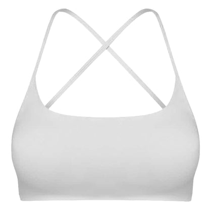 Women's Cross-Back Sport Bra — White