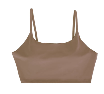 Women's Strap Sport Bra — Taupe