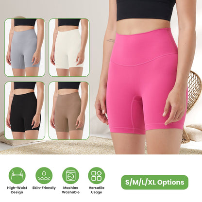 Women's High Waist Biker Shorts — Hot Pink