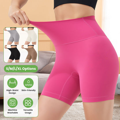 Women's High Waist Biker Shorts — Hot Pink