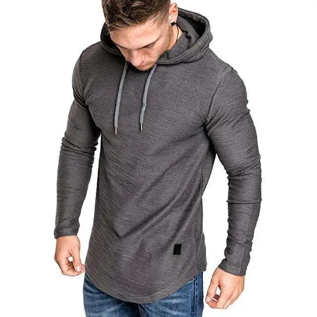 New Men's Solid Color Sweatshirt Fashion Men's Hoodie Epic Spring And Autumn Winter Long Sleeve Sports Hooded Sweatshirt for Running Fishing Hiking Hoodie For Men