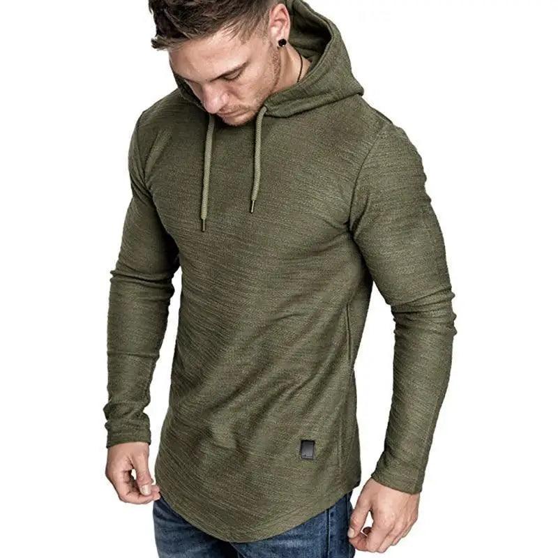 New Men's Solid Color Sweatshirt Fashion Men's Hoodie Epic Spring And Autumn Winter Long Sleeve Sports Hooded Sweatshirt for Running Fishing Hiking Hoodie For Men